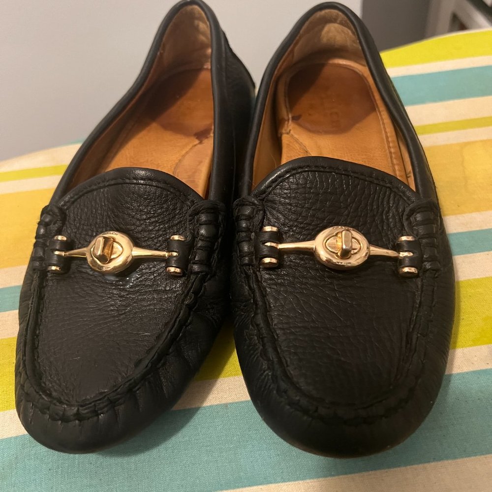 Coach and Four black Arlene loafers size 5B